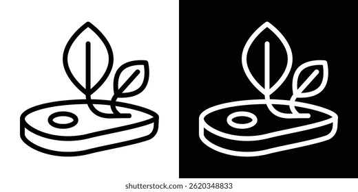 Artificial vegan meat icon vector for web and mobile app. Symbol isolated.