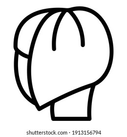 Artificial wig icon. Outline artificial wig vector icon for web design isolated on white background
