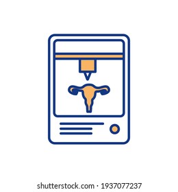 Artificial womb technology RGB color icon. Extracorporeal pregnancy. Artificial uterus creation. Fetus growth outside female organism. Human embryos development. Isolated vector illustration