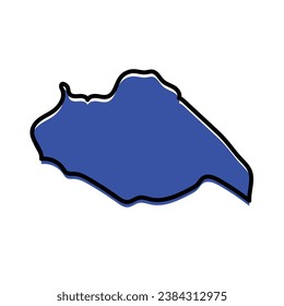 Mapa del estado de Artigas vector del país Uruguay