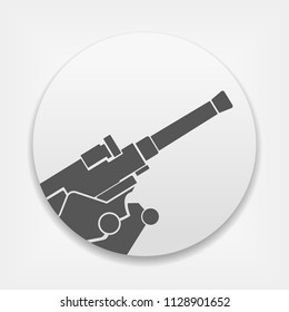 Artillery flat vector icon.