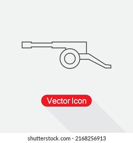 Artillery line Icon Vector Illustation Eps10