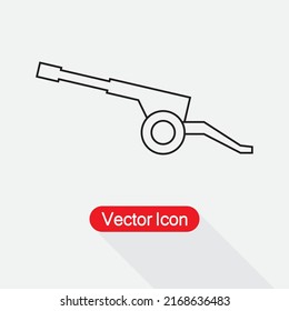 Línea de artillería Icono Ilustración vectorial Eps10