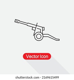 Artillery line Icon Vector Illustation Eps10