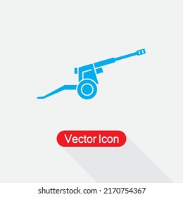 Línea de artillería Icono Ilustración vectorial Eps10