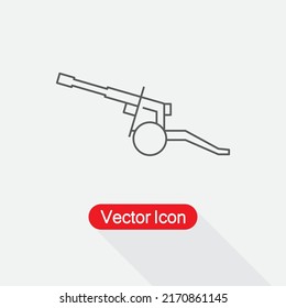 Artillery line Icon Vector Illustation Eps10