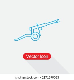 Artillerie Linie Symbol Vektorgrafik Eps10