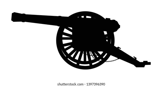 Artillery Silhouette Vector On White Stock Vector (Royalty Free ...