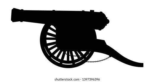 Artillery Silhouette Vector On White Stock Vector (Royalty Free ...