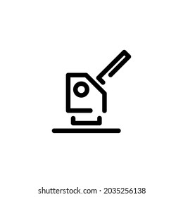 Símbolo del logotipo del icono del vector de armas de artillería para el diseño gráfico y la Web