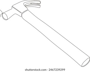 artisan and agricultural tools in continuous line art