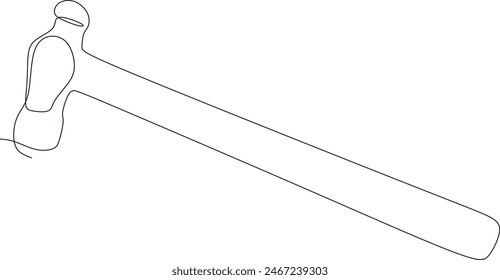 artisan and agricultural tools in continuous line art