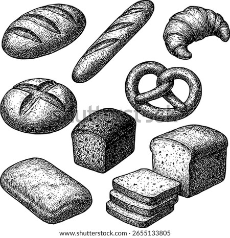 Artisan Baked Goods – Bread hand Draw Vector Collection.