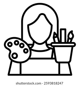Artisan Craft icon line vector illustration