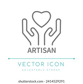 Artisan Craft Product Small Business Vector Line Icon