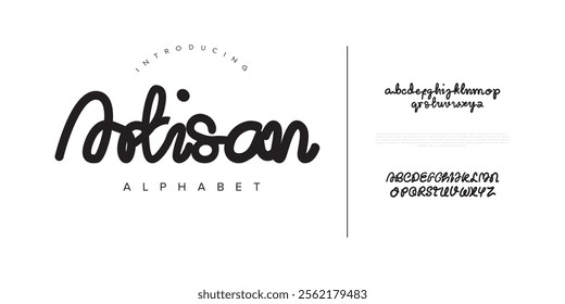 Artisan handwrite font Calligraphy Logotype Script Brush Font Type Font lettering handwritten