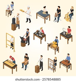 Artisan People Isometric Set business career job