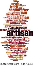 Artisan word cloud concept. Vector illustration