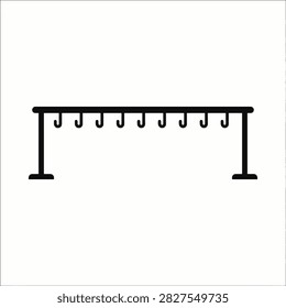 Artisanal candle making process with horizontal wick dipping rack in flat vector style