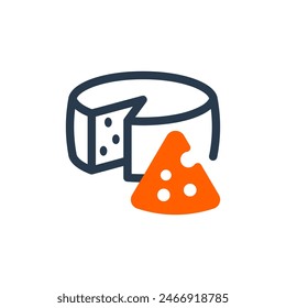 Artisanal French Cheese Selection Vector Icon