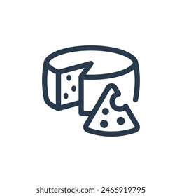 Artisanal French Cheese Selection Vector Icon