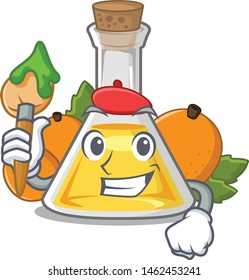 Artist apricot oil in the character bottle