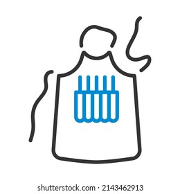 Artist Apron Icon. Editable Bold Outline With Color Fill Design. Vector Illustration.