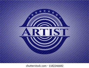 Artist badge with jean texture