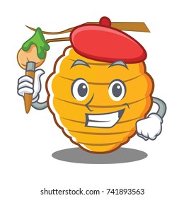 Artist bee hive character cartoon