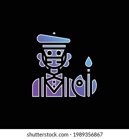 Artist blue gradient vector icon