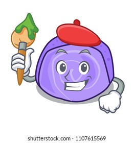 Artist blueberry roll cake character cartoon
