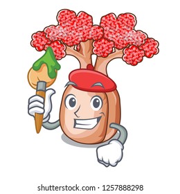 Artist bottle tree in rose shape cartoon