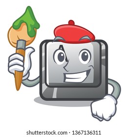 Artist button A isolated with the mascot