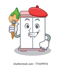 Artist cabinet character cartoon style