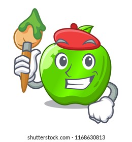 Artist cartoon of big shiny green apple
