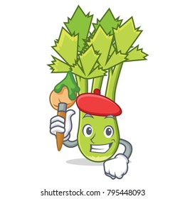 Artist celery character cartoon style