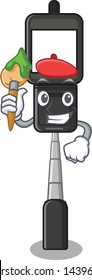 Artist cell phone holder in cartoon shape
