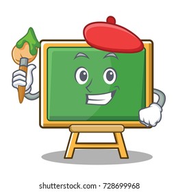 Artist chalk board character cartoon