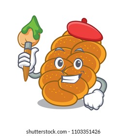Artist challah character cartoon style