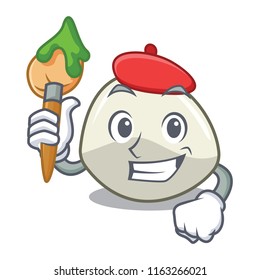 Artist character cartoon homemade organic mozzarella cheese