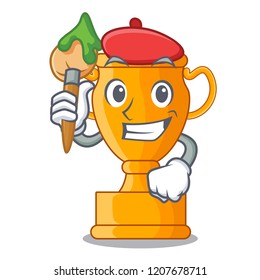 Artist character gold trophy award for competition