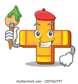 Artist character line draw symbol plus sign