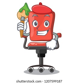 Artist character office desk chair in indoor