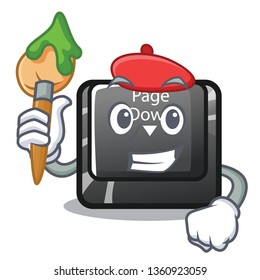 Artist character page down button installed computer