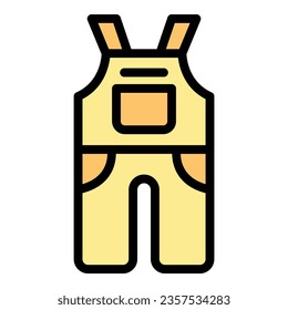 Artist cloth icon outline vector. Art studio. Brush craft color flat
