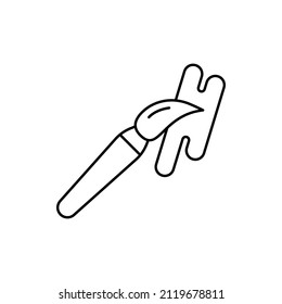 Artist color paint brush icon vector