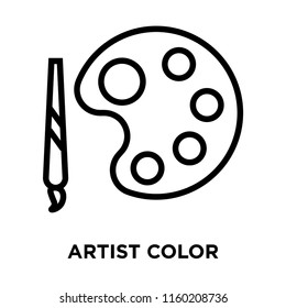Artist Color Palette icon vector isolated on white background, Artist Color Palette transparent sign , linear symbol and stroke design elements in outline style