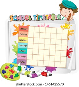 Artist concept for school timetable