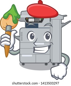 Artist copier machine in the cartoon shape