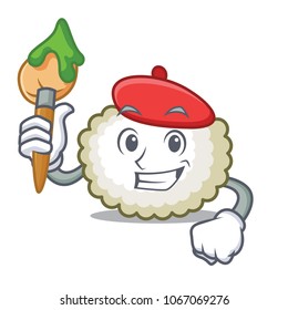 Artist cotton ball character cartoon